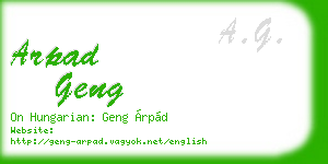arpad geng business card