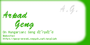 arpad geng business card